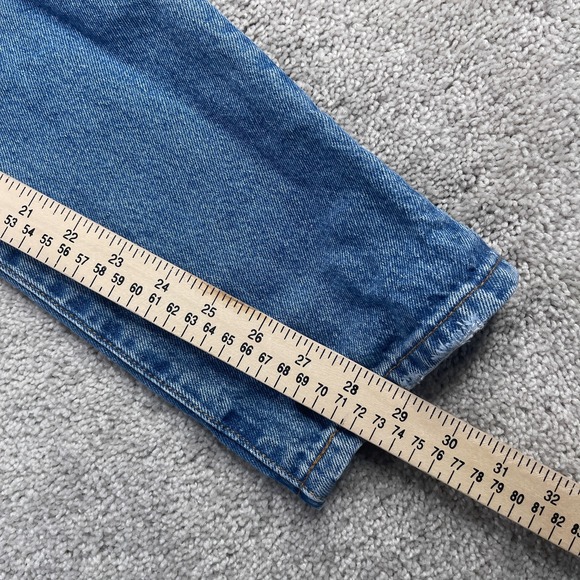 Levis 501 Jeans Womens 24x30 Blue Distressed Denim Button Fly High‎ Rise Pants - Picture 9 of 16